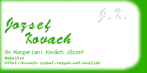 jozsef kovach business card